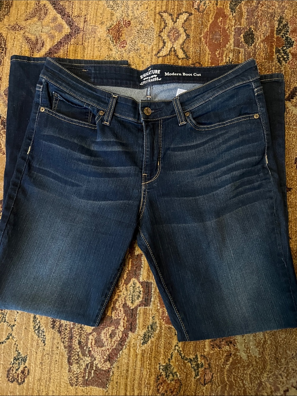 Signature by Levi Strauss Dark Blue Women's Boot Cut Jeans